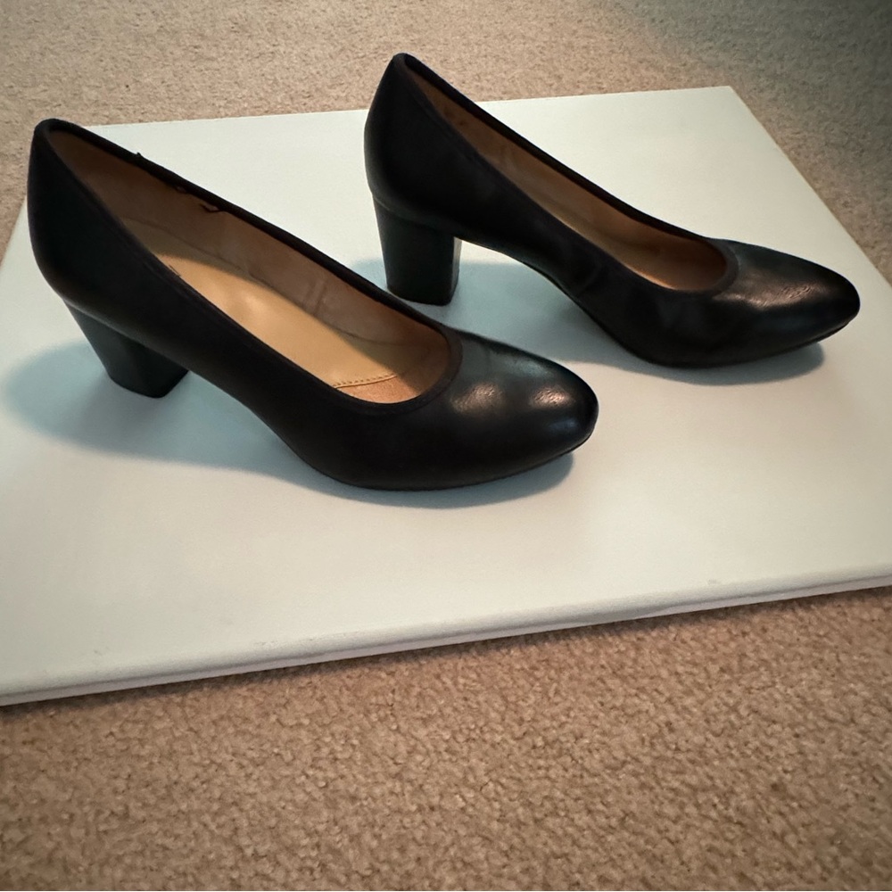 Black Leather Heels